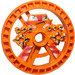 LEGO Orange Technic Disk 5 x 5 avec Blazooka (32303)