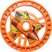 LEGO Orange Technic Disk 5 x 5 mit Driller (32355)