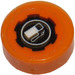 LEGO Oranje Tegel 1 x 1 Ronde met Fuel Pump Sticker (35380)