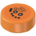 LEGO Oranje Tegel 1 x 1 Ronde met Voertuig Controls Sticker (35380)