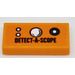 LEGO Orange Tile 1 x 2 with Round Buttons and &#039;DETECT-A-SCOPE&#039; Sticker with Groove (3069)