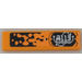 LEGO Naranja Plana 1 x 4 con 8112 en a Circuitry font Pegatina (2431)