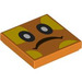 LEGO Orange Tile 2 x 2 with Bramball Face with Groove (3068)