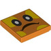 LEGO Orange Tile 2 x 2 with Bramball Face with Groove (76890 / 102200)