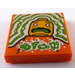 LEGO Orange Tile 2 x 2 with Buuurp print with Groove (3068)