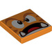 LEGO Orange Bricka 2 x 2 med Goomba Ansikte med skåra (3068 / 94869)