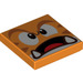 LEGO Oranje Tegel 2 x 2 met Goomba face met groef (3068 / 94869)