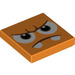 LEGO Orange Tile 2 x 2 with Goombrat Face with Groove (3068 / 94933)