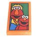 LEGO Orange Tile 2 x 3 with Picture of Louie &amp; Elmo Sticker (26603)