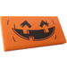 LEGO Orange Tile 2 x 4 with Smiling Pumpkin Face Sticker (87079)