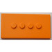 LEGO Orange Tile 3 x 6 Scala with 4 Centre Studs (6934)