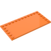 LEGO Orange Tile 6 x 12 with Studs on 3 Edges (6178)