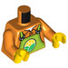 LEGO Orange Torso Shirt with Lime Bib Overalls with City Farm Logo (973 / 76382)