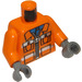 LEGO orange Town Bygningsarbejder Torso (973 / 73403)