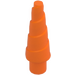 LEGO Orange Unicorn horn med Spiral (34078 / 89522)