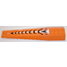 LEGO Orange Wedge 4 x 16 Triple Curved with Black and White Stripes Sticker (45301)