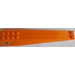 LEGO Orange Wedge 4 x 16 Triple Curved with Bullet Holes on Right Side Sticker (45301)