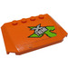 LEGO Orange Wedge 4 x 6 Curved with Lime, Silver and White &#039;XTREME&#039; Sticker (52031)