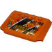 LEGO Orange Wedge 4 x 6 Curved with &#039;TAKI&#039; Sticker (52031)