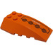 LEGO Orange Wedge 6 x 4 Triple Curved with Rivets and White Caution Sticker (43712)