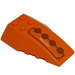 LEGO Orange Wedge 6 x 4 Triple Curved with Rivets and White Caution Sticker (43712)