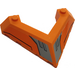 LEGO Orange Keil 6 x 8 (45°) mit Pointed Ausschnitt mit Vents Aufkleber (22390)