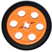 LEGO Orange Wedge Belt Wheel with Tire for Wedge-Belt Wheel/Pulley