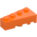 LEGO Oransje Kile Kloss 2 x 4 Venstre (41768)