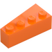 LEGO Oranje Wig Steen 2 x 4 Rechts (41767)