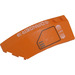 LEGO Orange Wedge Curved 3 x 8 x 2 Left with Black Panel and White Danger and Eject Sticker (41750)