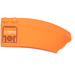 LEGO Orange Wedge Curved 3 x 8 x 2 Right with Danger and Flammable Liquid Sticker (41749)