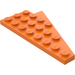 LEGO Oransje Kile Plate 4 x 8 Vinge Venstre med knotter på undersiden (3933 / 45174)