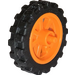 LEGO oranžová Wheel Rim Ø14.6 x 6 with Spokes and Stub Axles with Tire Ø 20.9 X 5.8  Offset Tread