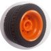 LEGO Orange Wheel Rim Ø30 x 20 with No Pinholes, with Reinforced Rim with Tire, Low Profile, Wide Ø43.2 X 22 ZR