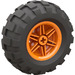 LEGO orange Wheel Rim Ø30 x 20 with No Pinholes, with Reinforced Rim with Tyre Balloon Wide Ø56 X 26