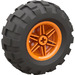 LEGO Orange Wheel Rim Ø30 x 20 with No Pinholes, with Reinforced Rim with Tyre Balloon Wide Ø56 X 26