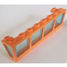 LEGO Orange Windscreen 2 x 8 x 2 Inverted with Transparent Light Blue Glass