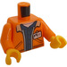 LEGO Orange Zipper Jacket Torso with Mining Logo on Back (973 / 76382)