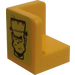 LEGO Paneel 1 x 1 Hoek met Afgeronde hoeken met Frankenstein Gezicht (Links) Sticker (6231)