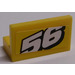 LEGO Panneau 1 x 2 x 1 avec &quot;56&quot; Autocollant avec coins carrés (4865)