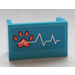 LEGO Panel 1 x 2 x 1 with Closed Corners with Paw Print and White Heart Beat Sticker (23969)