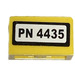 LEGO Panel 1 x 2 x 1 with &#039;PN 4435&#039; Sticker with Square Corners (4865)