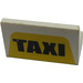LEGO Panel 1 x 2 x 1 with &#039;TAXI&#039; Sticker with Square Corners (4865)