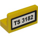 LEGO Panneau 1 x 2 x 1 avec &#039;TS 3182&#039; Autocollant avec coins carrés (4865)
