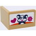 LEGO Panel 1 x 2 x 2 Corner with Rounded Corners with Hamster, Magenta Haert and Flower Sticker (31959)