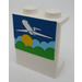 LEGO Panel 1 x 2 x 2 with Airplane above Sun &amp; Clouds Sticker without Side Supports, Solid Studs (4864)