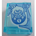 LEGO Paneel 1 x 2 x 2 met Blauw en Wit Drawing Sticker met zijsteunen, holle noppen (6268)