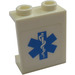 LEGO Paneel 1 x 2 x 2 met EMT Star of Life Sticker zonder zijsteunen, holle noppen (4864)