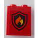 LEGO Panel 1 x 2 x 2 with fire logo Sticker with Side Supports, Hollow Studs (6268)
