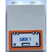 LEGO Paneel 1 x 2 x 2 met &quot;LOCK 1&quot; Sticker met zijsteunen, holle noppen (6268)